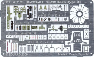 1/72 日本海軍 零式艦上戦闘機21型用エッチングパーツ  プラッツ, PLZ11098, by プラッツ