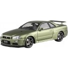 1/24 プリペイントモデル No.03-C ニッサン BNR34 スカイライン GT-R V Spec II Nur '00 ミレニアムジェイド アオシマ, AOS65594, by アオシマ