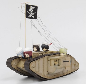1/35 ガールズ＆パンツァー最終章 Mk.IV戦車 大洗女子学園 ぷちサメさんチームフィギュア付き特別限定版です！ ガールズ＆パンツァープラッツ, PLZ71764, by プラッツ
