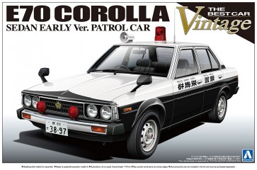 1/24　ザ・ベストカーヴィンテージ 36 トヨタ E70系 カローラセダン 前期型パトロールカー アオシマ, AOS10846, by アオシマ
