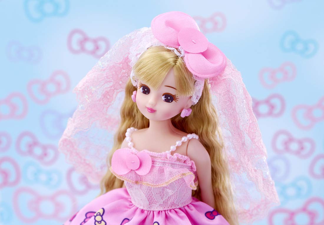 Takara Tomy - リカちゃん　ミルキーストロベリー　ハローキティだいすきウェディングドレス リカちゃん LD-13 ハローキティ だいすき ウェディングドレス