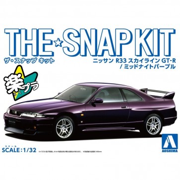 1/32 ザ・スナップキット No.15-A ニッサン R33スカイラインGT-R(ミッドナイトパープル) アオシマ, AOS64542, by アオシマ