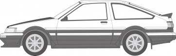 1/24 峠シリーズ No.1 EX-1 トヨタ ハチロクレビン AE86(カーボンボンネットデカール付き) フジミ, FUJ48017, by フジミ
