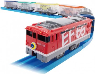プラレール いっぱいつなごう トミカをはこぶぞ! EF65 カートレイン タカラトミー, TAK12408, by タカラトミー