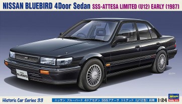 1/24 HC帯シリーズ ニッサン ブルーバード U12 SSS アテーサリミテッド (U12型) 前期 ハセガワ, HAS11339, by ハセガワ