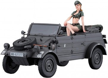 1/24 SPシリーズ Pkw.K1 キューベルワーゲン 82型 w/ブロンドガールズ フィギュア ハセガワ, HAS22534, by ハセガワ