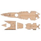1/700 特シリーズ No.39 EX-102 日本海軍航空戦艦 伊勢用 木甲板シール(w/艦名プレート) フジミ, FUJ33219, by フジミ