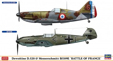 1/72 ハセガワ限定商品 ドボアチーヌD.520&メッサーシュミットBf109E バトル オブ フランス ハセガワ, HAS23321, by ハセガワ