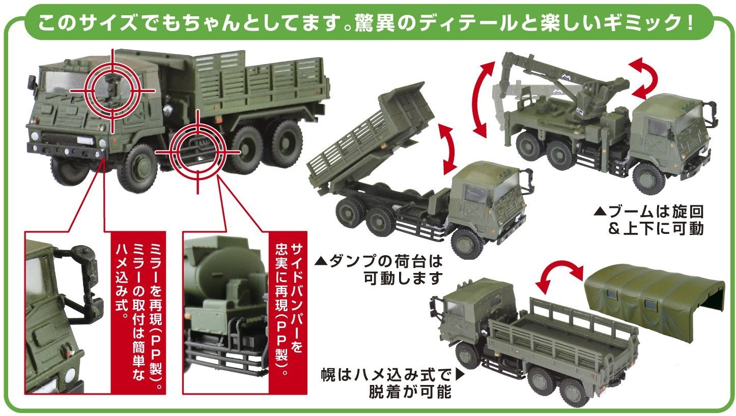 1/144 自衛隊名鑑 No．01 73式大型トラック編（8個入BOX