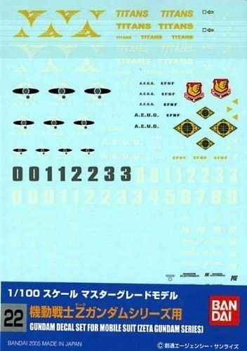 1/100 ガンダムデカール GD22 MG 汎用-Zシリーズ用 ガンダムデカールバンダイ, BAN11352, by バンダイ