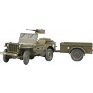 1/20 アメリカ陸軍 1/4トン 4ｘ4トラック (トレーラー・機関銃付) ファインモールド, FIN20024, by ファインモールド
