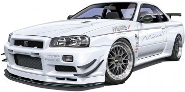 1/24 ザ・チューンドカーNo.34 マインズ BNR34 スカイラインGT-R 2002(ニッサン) ザ・チューンドカー青島文化教材, AOS05986, by アオシマ