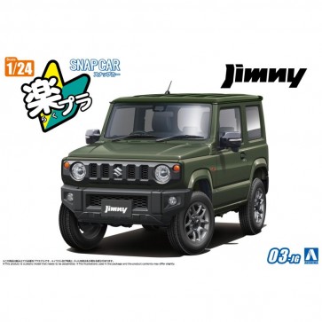 1/24 楽プラ スナップカー No.3-JG JB64 ジムニー 2018 ジャングルグリーン アオシマ, AOS65952, by アオシマ