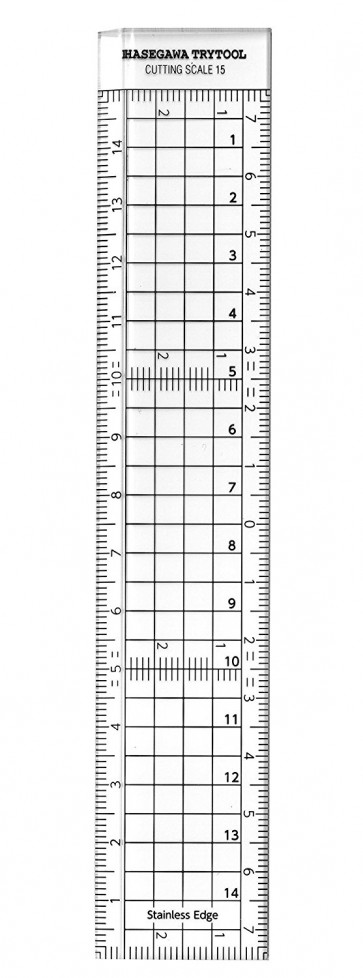ｶｯﾃｨﾝｸﾞｽｹｰﾙ (15cm) [ｽﾃﾝﾚｽｴｯｼﾞ加工], HASTT40, by ハセガワ