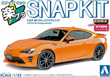 1/32 楽プラ スナップキット No.8-OR トヨタ 86 (オレンジメタリック) アオシマ, AOS68854, by アオシマ