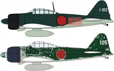 1/72 三菱 A6M2b/A6M3 零式艦上戦闘機 21型/22型 ラバウルエース セット ハセガワ, HAS24373, by ハセガワ