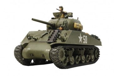 1/35 戦車ｼﾘｰｽﾞ ｱﾒﾘｶ M4A3ｼｬｰﾏﾝ戦車 (ｼﾝｸﾞﾙﾓｰﾀｰﾗｲｽﾞ仕様) タミヤ, TAM00563, by タミヤ