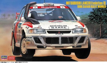1/24 三菱 ランサー エボリューション III 1996 サファリ ラリー ウィナー ハセガワ, HAS07424, by ハセガワ