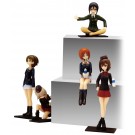1/35 ガールズ＆パンツァー 大洗女子学園×黒森峰女学園 with 蝶野教官 少しだけお休み中の情景です。フィギュアセット プラッツ, PLZ24777, by プラッツ