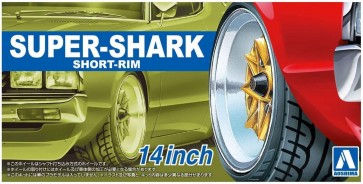 1/24 ザ・チューンドパーツNo.92 スーパーシャーク 浅リム 14 インチ アオシマ, AOS55489, by アオシマ