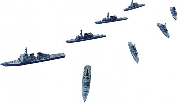 1/3000 集める軍艦シリーズ 海上自衛隊第4護衛隊群(1998年) フジミ, FUJ01645, by フジミ