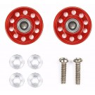 ミニ四駆 グレードアップパーツ 軽量 13mm オールアルミベアリングローラー (レッド) [ミニ四駆特別企画] タミヤ, TAM55497, by タミヤ