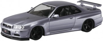 1/32 楽プラ スナップキット No.12CU-AS ニッサン R34スカイラインGT-R カスタムホイール(アスリートシルバー) アオシマ, AOS02784, by アオシマ