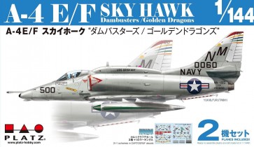 1/144 A-4E/F スカイホーク ダムバスターズ/ゴールデンドラゴンズ (2機セット) プラッツ, PLZ58574, by プラッツ