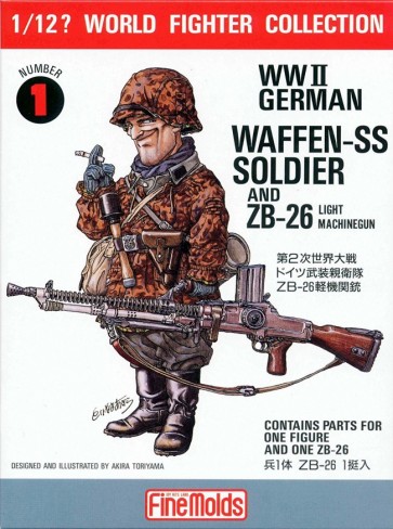 1/12 ワールドファイターコレクション WW.IIドイツ武装親衛隊兵士 ルドルフ突撃兵/ZB-26軽機関銃 ファインモールド, FIN20513, by ファインモールド