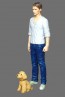 アトリエイット　1/35 A man & a dog, AIT35001, by アトリエイット
