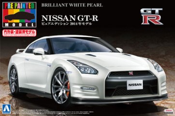 1/24 プリペイントモデル NISSAN GT-R (R35) 2014年モデル (ブリリアントホワイトパール) アオシマ, AOS11348, by アオシマ