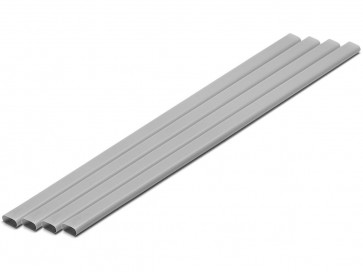 プラ=材料[グレー] 細長丸パイプ 5 x 10 mm 4本入 ウェーブ, WAV24234, by ウェーブ