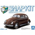 楽プラ スナップキット 1/32 No.20-TB フォルクスワーゲン ビートル(テキサスブラウン) アオシマ, AOS68045, by アオシマ