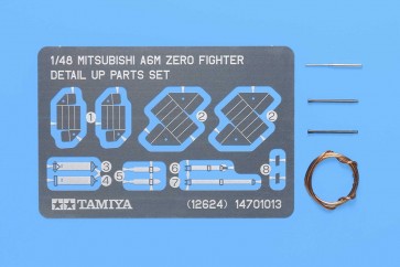 1/48 零戦 ﾃﾞｨﾃｰﾙｱｯﾌﾟﾊﾟｰﾂｾｯﾄ, TAM12624, by タミヤ