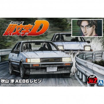 1/24 頭文字D No.13 秋山渉 AE86 レビン アオシマ, AOS57360, by アオシマ