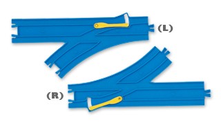 プラレール ターンアウトレール(L・R各1本入) R-11 タカラトミー, TAK11108, by タカラトミー