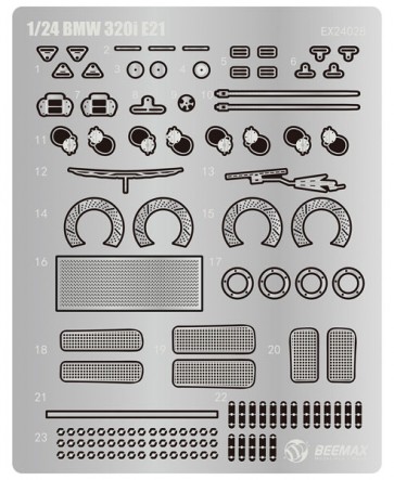 BEEMAX 1/24 BMW 320 E21 ターボ Gr.5 1980 DRM ゾルダー ウエストファーレンカップ ウィナー用ディテールアップパーツ プラッツ, PLZ27355, by プラッツ