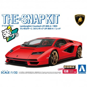 1/32 ザ・スナップキット No.19-B ランボルギーニ カウンタック LPI 800-4 (レッド) アオシマ, AOS65402, by アオシマ