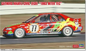1/24 ギャザズ マックスフライ シビック (EG9) 1993 インターTEC ハセガワ, HAS06472, by ハセガワ