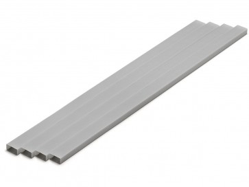 プラ=材料[グレー] 長方形パイプ 6 x 12 mm 4本入 ウェーブ, WAV24449, by ウェーブ