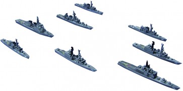 1/3000 集める軍艦シリーズ 海上自衛隊第3護衛隊群(1998年) フジミ, FUJ01638, by フジミ