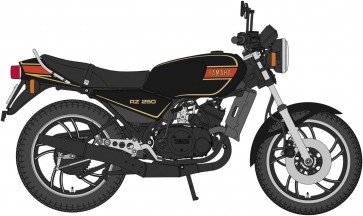 1/12 ヤマハ RZ250 (4L3) (1980) ブラックカラー ハセガワ, HAS17812, by ハセガワ