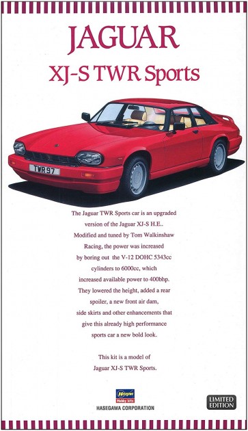 1/24 ジャグヮー XJ-S TWR スポーツ ハセガワ, HAS03396, by ハセガワ