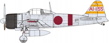 1/48 帝国海軍 零式艦上戦闘機二一型 (三菱製・前期型) 空母赤城 ファインモールド, FIN91057, by ファインモールド