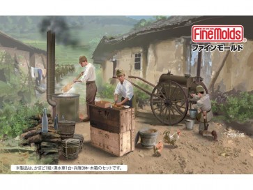 1/35 帝国陸軍 野戦炊事セット 九七式沸水車 ファインモールド, FIN50613, by ファインモールド