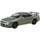 1/32 楽プラ スナップキット No.12-MJ ニッサン R34 スカイライン GT-R ニュル(ミレニアムジェイド) アオシマ, AOS00476, by アオシマ
