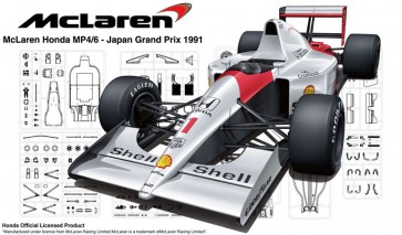 1/20 グランプリシリーズNo.25 マクラーレン・ホンダ MP4/6 1991年(ブラジルGP/サンマリノGP/日本GP)特別仕様 (日本GP 純正エッチング付き) フジミ, FUJ92157, by フジミ