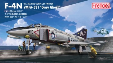 1/72 アメリカ海兵隊 F-4N 戦闘機 VMFA-531 グレイゴースト ファインモールド, FIN60047, by ファインモールド