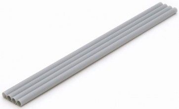マテリアル・シリーズ ﾌﾟﾗ=ﾊﾟｲﾌﾟ 【ｸﾞﾚｰ】肉薄 外径7.0mm 4本入り OM225 ウェーブ, WAV22254, by ウェーブ