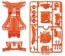 ミニ四駆 グレードアップパーツ FM-A 蛍光カラーシャーシセット (オレンジ) タミヤ, TAM55091, by タミヤ